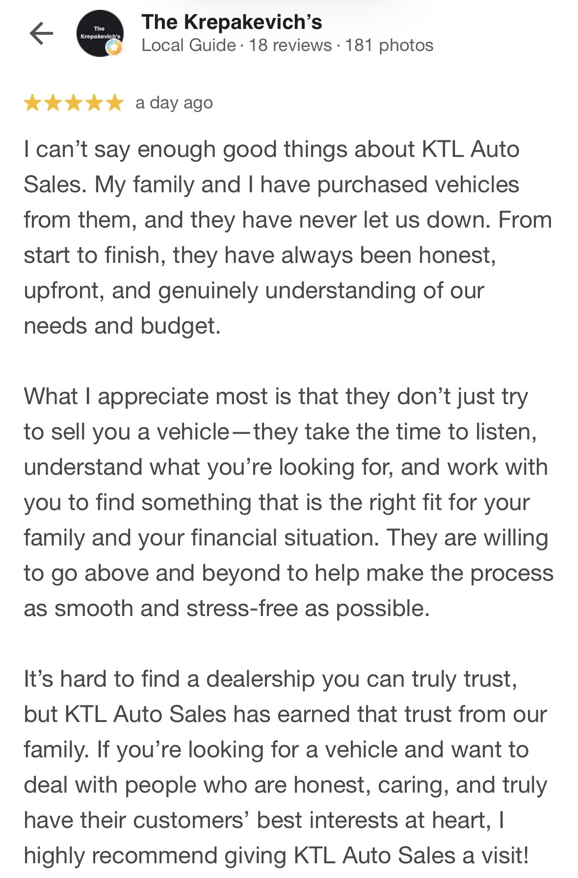Facebook Marketplace customer review