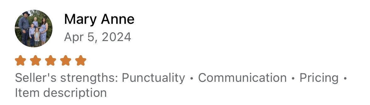 Facebook Marketplace customer review